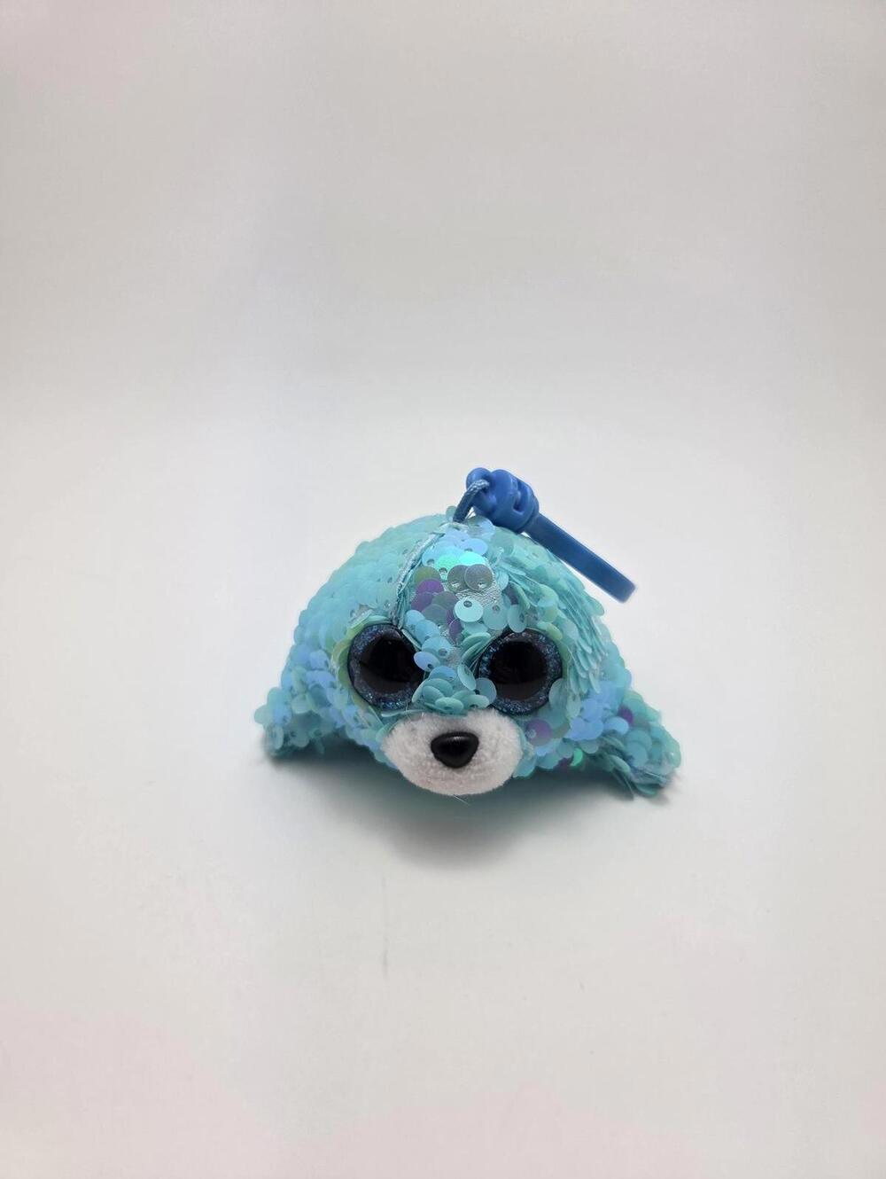 Ty Flippables Key Clip “Waves” the Blue Seal with Sequins - No Tags (4 inch)